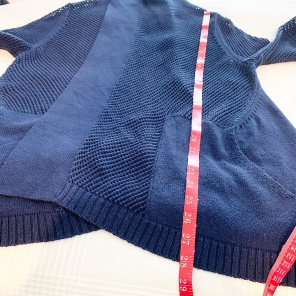 White + Warren Hooded Mesh Knit Cardigan Sweater - Picture 8 of 8